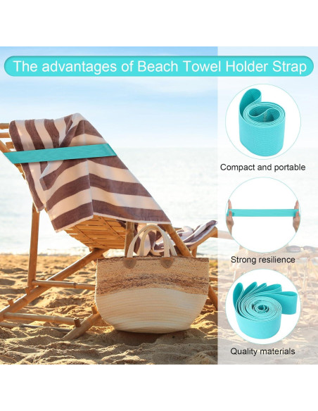 Jexine 24 Bandas Elásticas para Toallas de Playa Verde 40x4 cm Jexine 24 Bandas Elásticas para Toallas de Playa Verde 40x4 cm