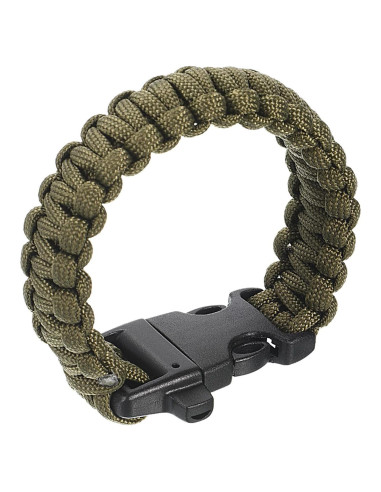 Pulsera de Supervivencia Paracord YOKIVE Verde Oscuro 25 cm