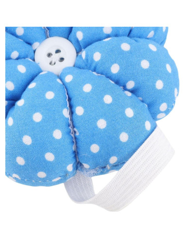 Cojín de Alfileres de Muñeca Ymiko Azul con Banda Ajustable
