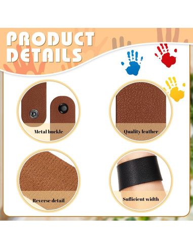 Reginary 12 Pulseras de Cuero en Blanco 22 x 2.5 cm DIY