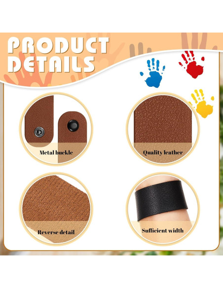 Reginary 12 Pulseras de Cuero en Blanco 22 x 2.5 cm DIY