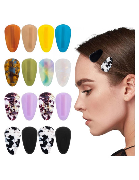 16 Clips de Pelo Sin Marcas HINZIC en Forma de Gota Multicolor 16 Clips de Pelo Sin Marcas HINZIC en Forma de Gota Multicolor