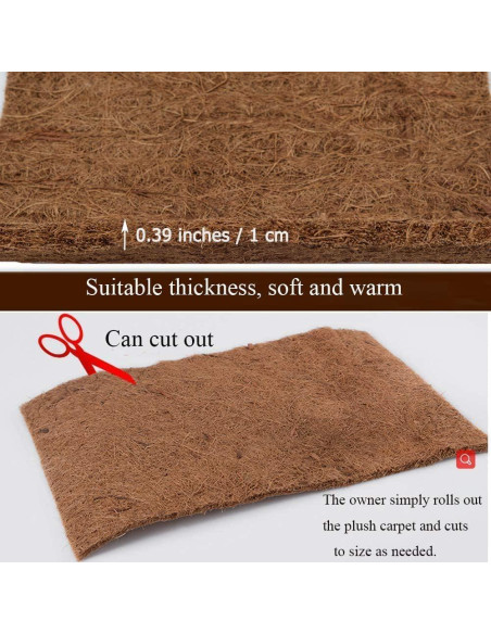 Alfombra de Reptil Hamiledyi 30x30 cm Fibra de Coco Natural Alfombra de Reptil Hamiledyi 30x30 cm Fibra de Coco Natural