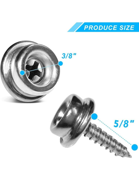 Tornillos de Acero Inoxidable YeeBeny 24pcs 5/8" para Barco Tornillos de Acero Inoxidable YeeBeny 24pcs 5/8" para Barco