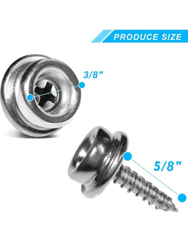 Tornillos de Acero Inoxidable YeeBeny 24pcs 5/8" para Barco