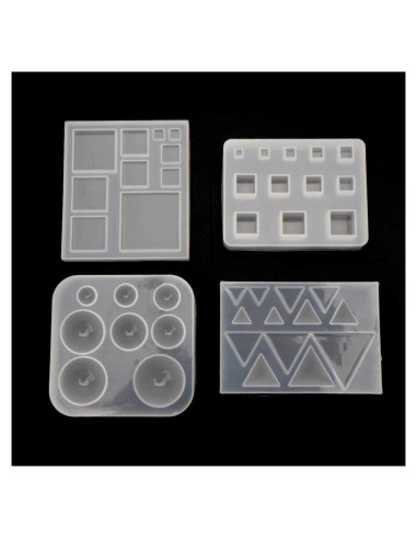 Molde de Silicona EINCORN para Joyería - 4 Piezas Blanco