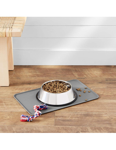Alfombrilla de Silicona Antideslizante Amazon Basics 47x29cm Gris