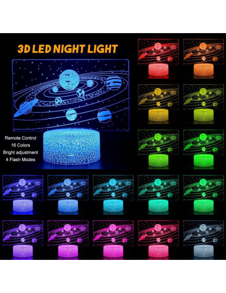 Lámpara de Ilusión Óptica 3D SEVEN LADY Luz Nocturna LED Lámpara de Ilusión Óptica 3D SEVEN LADY Luz Nocturna LED