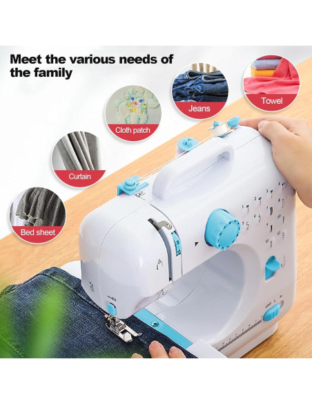 Máquina de Coser Mini Portátil T50 con Mesa de Extensión 12 Puntadas Máquina de Coser Mini Portátil T50 con Mesa de Extensión 12 Puntadas