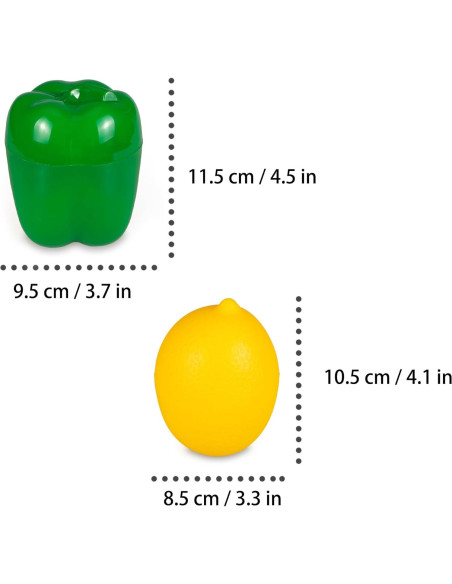 Contenedores de Almacenamiento PIVNASY 2 Piezas Limón y Pimiento Verde Contenedores de Almacenamiento PIVNASY 2 Piezas Limón y Pimiento Verde