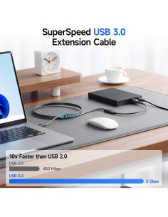 Cable de Extensión USB 3.0 Cable Matters 0.91m Negro 2