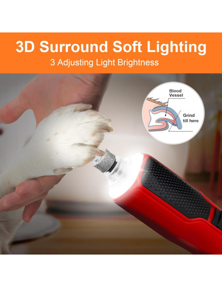 Cortador de Uñas para Mascotas CATPICK con Luz LED 7 Velocidades Cortador de Uñas para Mascotas CATPICK con Luz LED 7 Velocidades