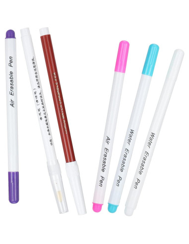 Conjunto de 6 bolígrafos borrables Zerodis - Tinta soluble en agua