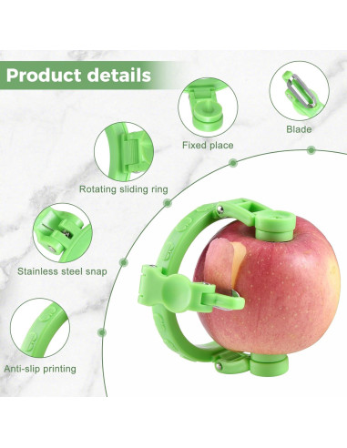 Pelador de Manzanas Nicerice Verde Ajustable y Portátil