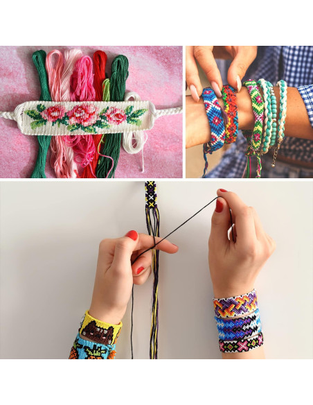 Kit de Hilo para Pulseras de Amistad VICOVI - 100 Colores + 30 Madejas Kit de Hilo para Pulseras de Amistad VICOVI - 100 Colores + 30 Madejas