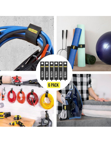Correas de Almacenamiento Colsen 10" Amarillo 6 Pack