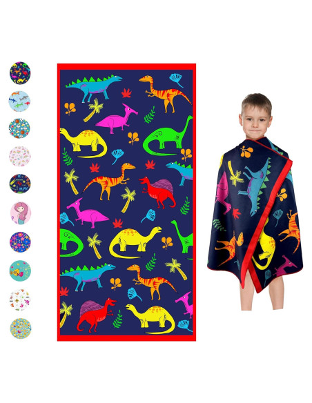 Toalla de Playa Microfibra Dinosaurio Dashn 76x152cm Ligera Toalla de Playa Microfibra Dinosaurio Dashn 76x152cm Ligera