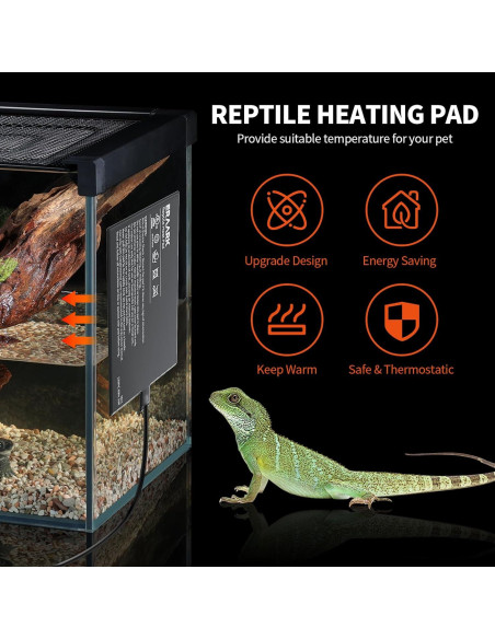 Almohadilla de Calentamiento para Reptiles ERAARK 20x30 cm Ajustable Almohadilla de Calentamiento para Reptiles ERAARK 20x30 cm Ajustable