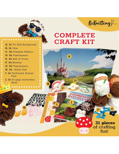 Kit de Manualidades BeKnitting para Hacer Pompones - 31 Piezas 2