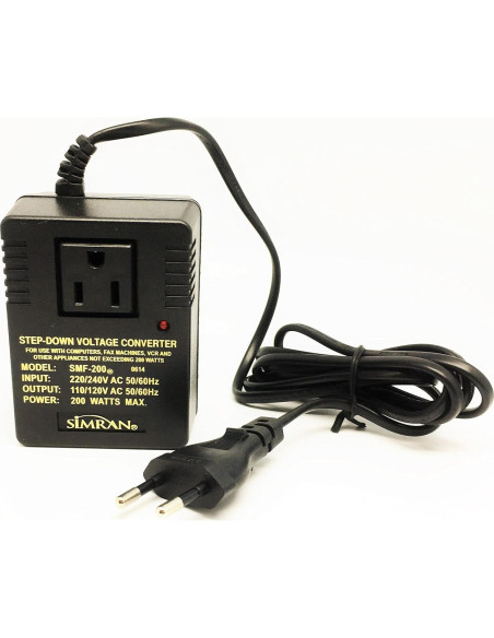 Convertidor de Voltaje Simran SMF-200 200W Paso a Abajo Convertidor de Voltaje Simran SMF-200 200W Paso a Abajo