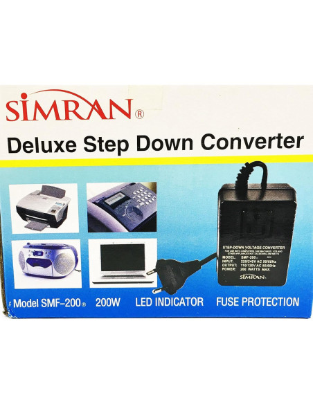 Convertidor de Voltaje Simran SMF-200 200W Paso a Abajo Convertidor de Voltaje Simran SMF-200 200W Paso a Abajo