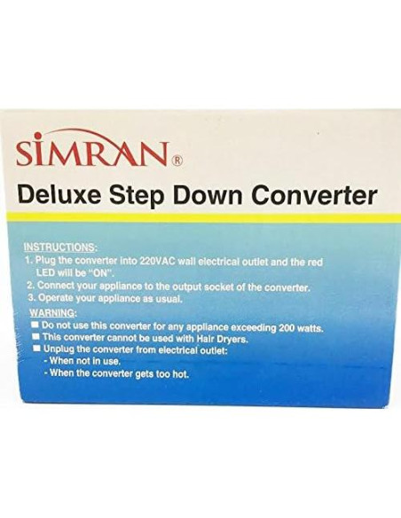 Convertidor de Voltaje Simran SMF-200 200W Paso a Abajo Convertidor de Voltaje Simran SMF-200 200W Paso a Abajo