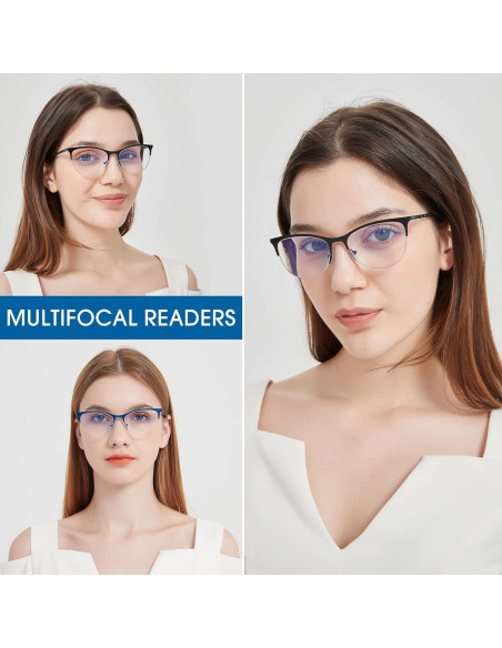 Gafas de lectura multifocales LKEYE con protección UV y luz azul Gafas de lectura multifocales LKEYE con protección UV y luz azul