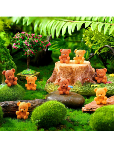 Miniaturas de Oso de Resina Yousoontic - 100 Pcs para DIY