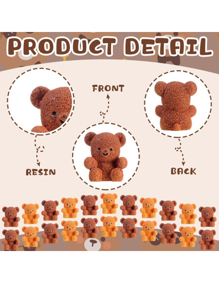 Miniaturas de Oso de Resina Yousoontic - 100 Pcs para DIY Miniaturas de Oso de Resina Yousoontic - 100 Pcs para DIY