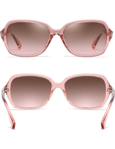 Gafas de Sol Polarizadas AOMASTE UV400 Retro Cuadradas Rosa Gafas de Sol Polarizadas AOMASTE UV400 Retro Cuadradas Rosa