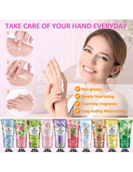 Set de 16 Crema de Manos VESPRO - 14 Fragancias Hidratantes Set de 16 Crema de Manos VESPRO - 14 Fragancias Hidratantes