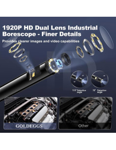 Cámara Endoscópica GOLDEGGS T29 1920 HD Flexible 5m IP67 2