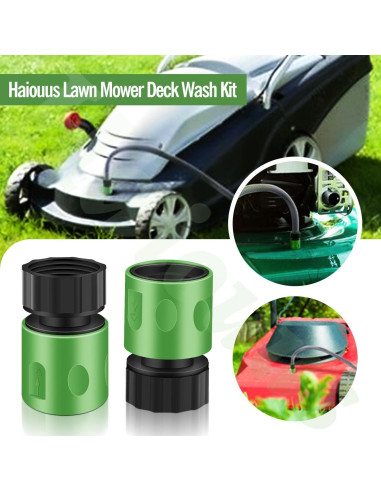 Kit de Lavado de Deck para Cortacésped Haiouus - Adaptadores y Boquilla