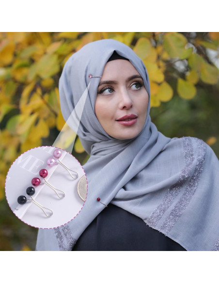 Pines de Hijab para Mujeres - 24 Clips de Bufanda en Forma de U Pines de Hijab para Mujeres - 24 Clips de Bufanda en Forma de U