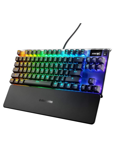 Teclado Mecánico SteelSeries Apex 7 TKL - OLED, RGB, Rojo