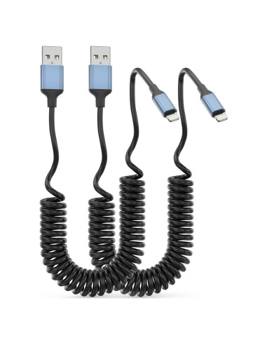 Cable Enrollado MFi 3FT Sailift para iPhone y CarPlay