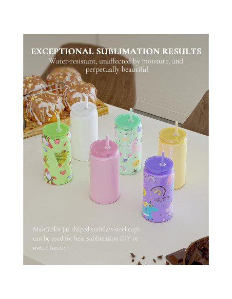 Taza de acero inoxidable UIRZOTN 16oz rosa brillante sublimable Taza de acero inoxidable UIRZOTN 16oz rosa brillante sublimable