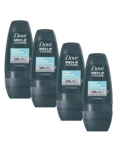 Desodorante Roll On Dove Men+Care Clean Comfort 50ml x4