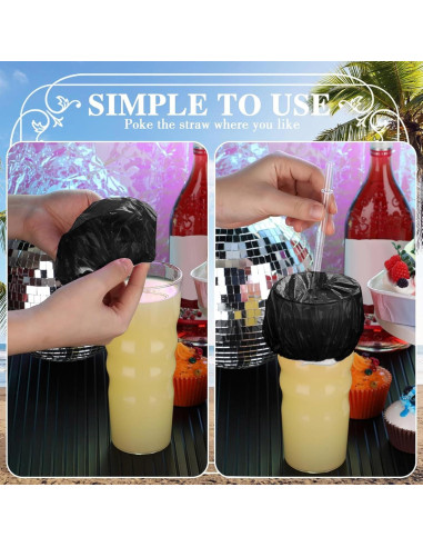 Baderke 100 Fundas Desechables para Bebidas Plástico 10.5 cm
