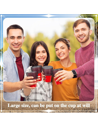 Baderke 100 Fundas Desechables para Bebidas Plástico 10.5 cm