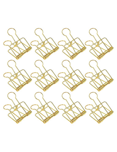 Set de 12 Clips de Sujeción Dorados BuleVina 5.1 cm