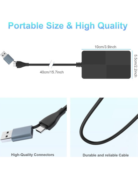 Hub Lector de Tarjetas 8 en 1 Rocketek USB C y USB 3.0 Hub Lector de Tarjetas 8 en 1 Rocketek USB C y USB 3.0