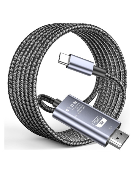 Cable USB C a HDMI 4K 3m APCUWCQ Adaptador Compatible Cable USB C a HDMI 4K 3m APCUWCQ Adaptador Compatible
