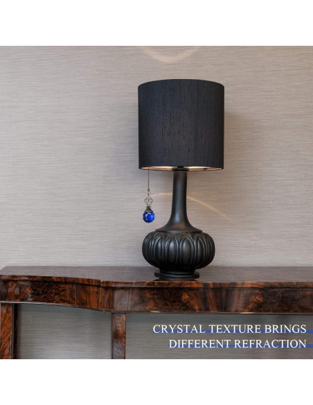 Cadenas de Tirar para Ventilador de Techo Hicarer - 4 Piezas Cristal Azul Cadenas de Tirar para Ventilador de Techo Hicarer - 4 Piezas Cristal Azul