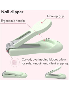 Kit de Cuidado de Uñas para Bebés YIVEKO 4 en 1 Verde 2