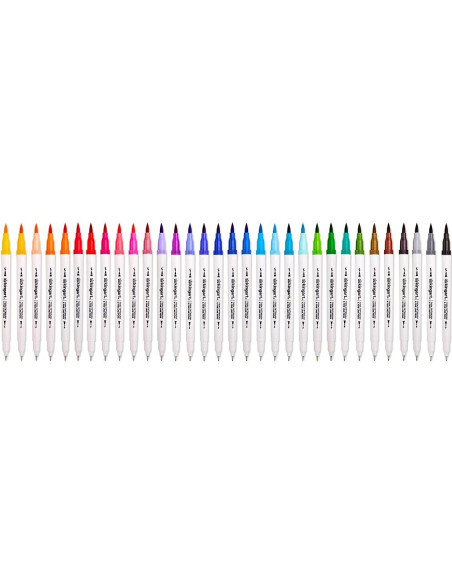 Pinceles de Punta Doble KINGART 32 Colores para Caligrafía Pinceles de Punta Doble KINGART 32 Colores para Caligrafía