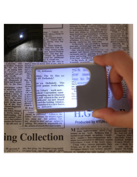 Lupa de bolsillo iluminada SIQITECHNO 3X 6X portátil Lupa de bolsillo iluminada SIQITECHNO 3X 6X portátil