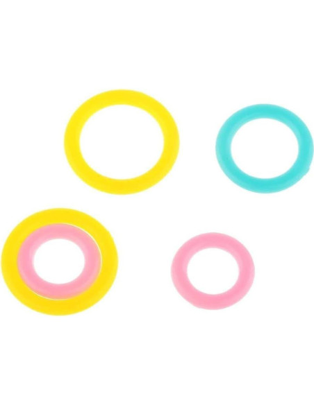 120 Anillos Marcadores de Puntos Sluswallow Multicolores 2 Tamaños 120 Anillos Marcadores de Puntos Sluswallow Multicolores 2 Tamaños