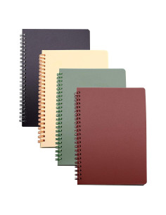 Cuadernos Espirales Yansanido A5 Tapa Dura 4 Pcs Rayados