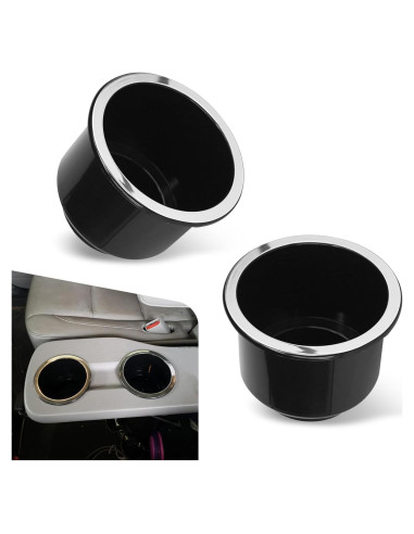 Insertos para Portavasos Zikefest 2PCS Universales Negro